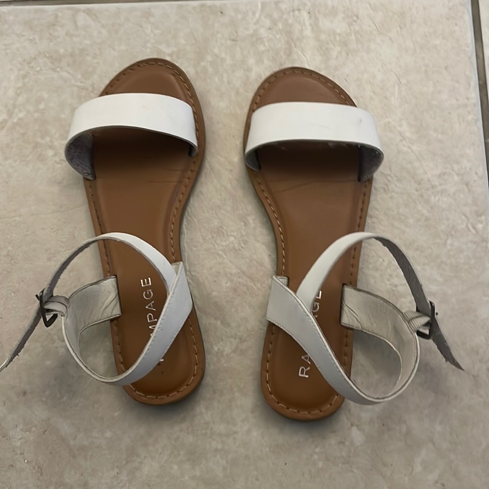 White Rampage sandals